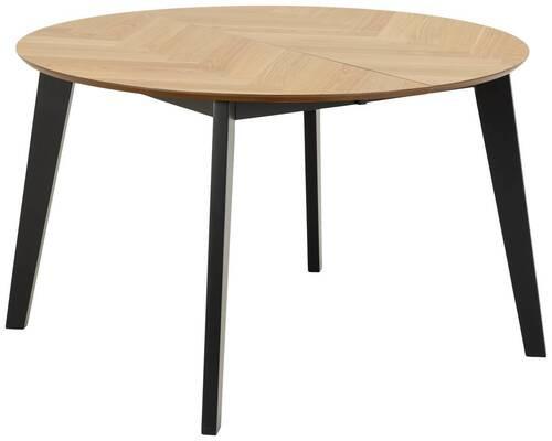 Rozkladací jedálenský stôl GEORGETOWN 120-198 - černá/barvy dubu, Trend, dřevo/kompozitní dřevo (120/120/74,5cm) - MID.YOU