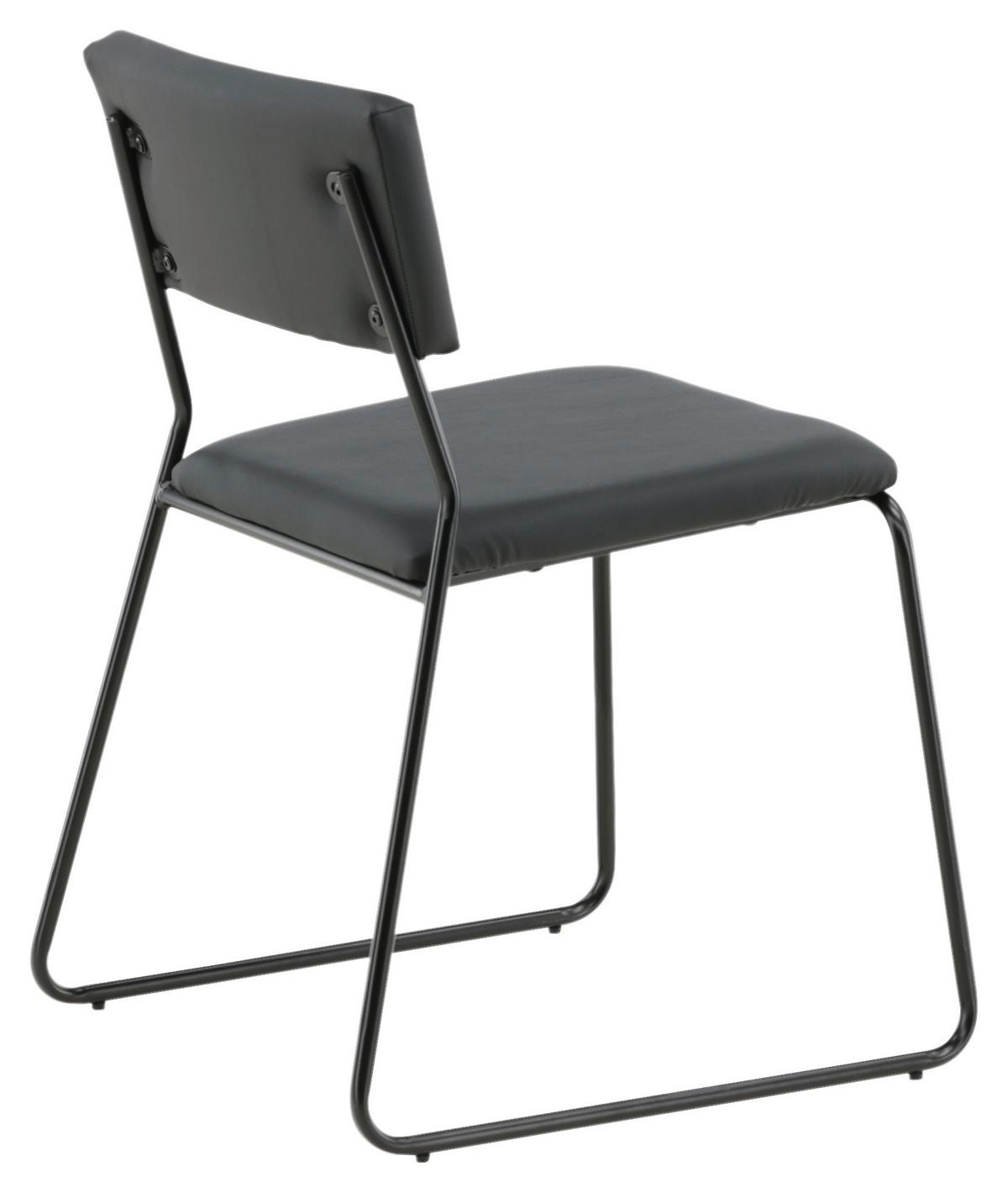 Stuhl-set Kenth - Schwarz, Design, Textil/Metall (40/76/52cm) - Livetastic