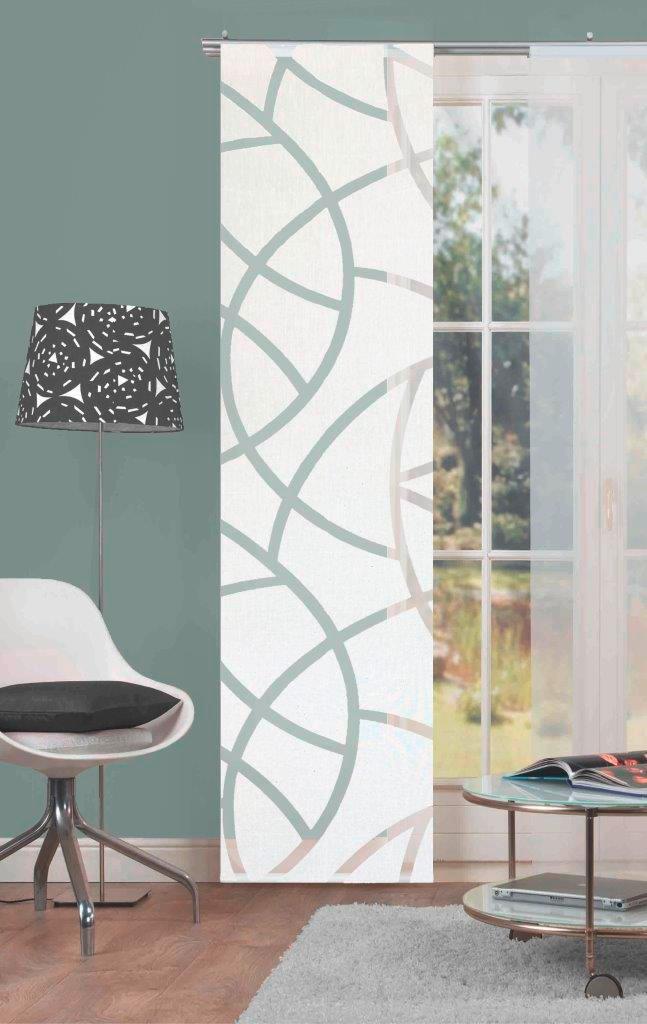 Flächenvorhang Cassé - Ecru, KONVENTIONELL, Textil (60/245cm)