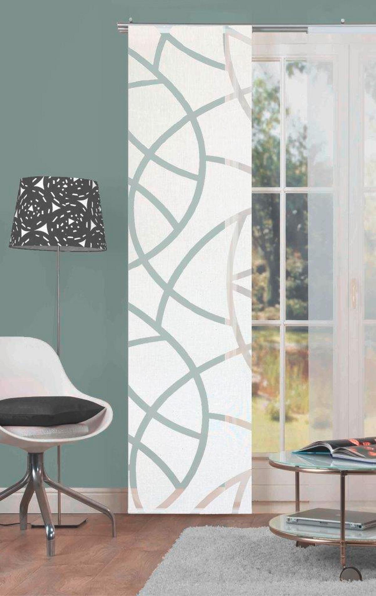 Flächenvorhang Cassé - Ecru, KONVENTIONELL, Textil (60/245cm)