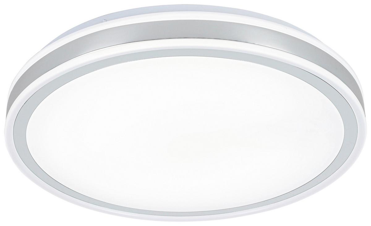 LED-Deckenleuchte Charlyn - Chromfarben/Weiß, Basics, Kunststoff/Metall (38/6cm) - Luca Bessoni
