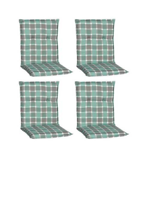 Auflage für Sessel Büsum 100x50x6 cm Grau / Türkis - Türkis/Grau, Basics, Textil (100/50/6cm)