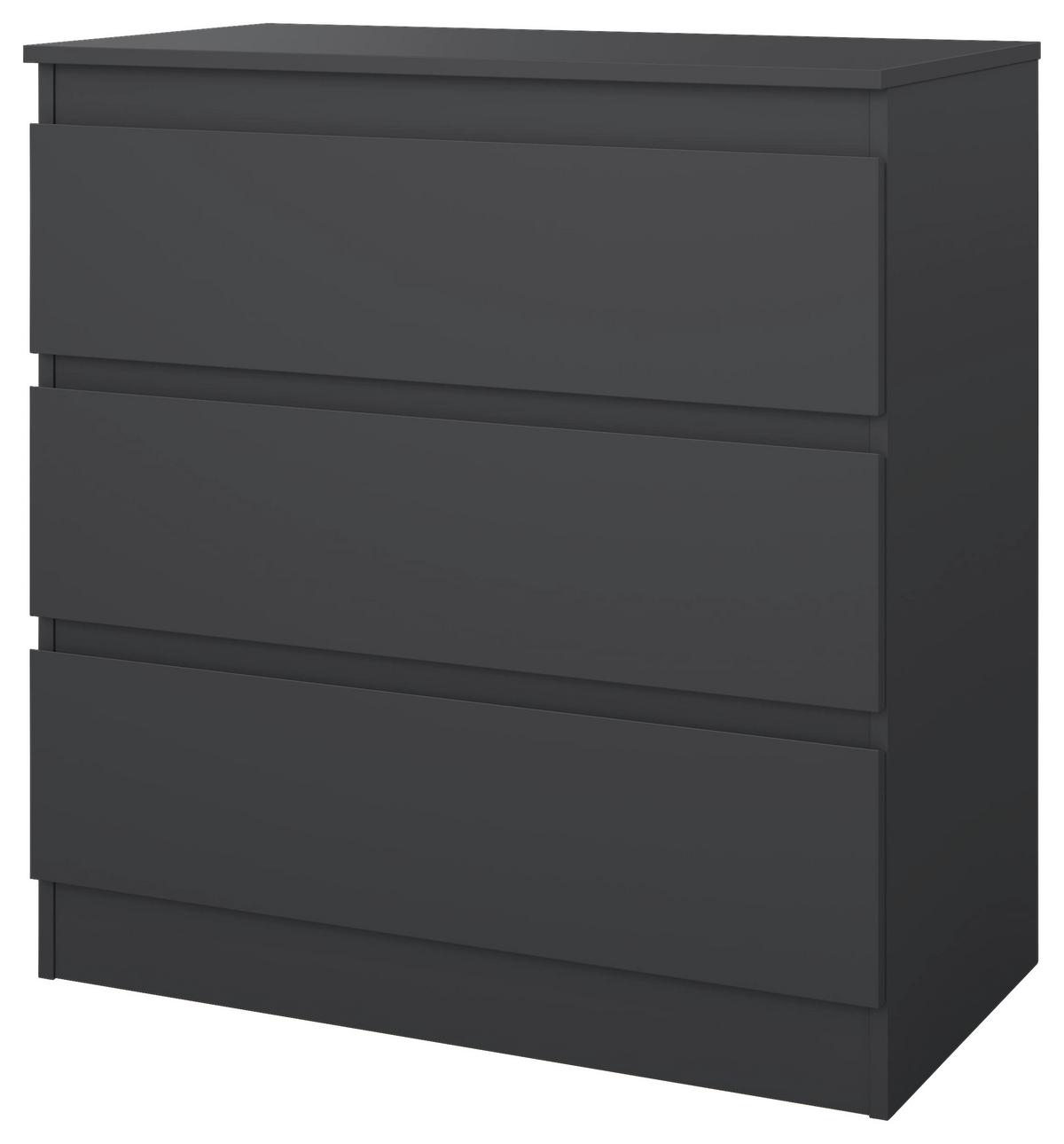 Komoda MARA antracit - antracitová, Konventionell, drevo (77/80/42cm) - Mömax