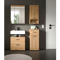 Badezimmer Scout Eiche Artisan Dekor B: 97cm - Schwarz/Eiche Artisan, Trend, Glas/Holzwerkstoff (97cm) - MID.YOU