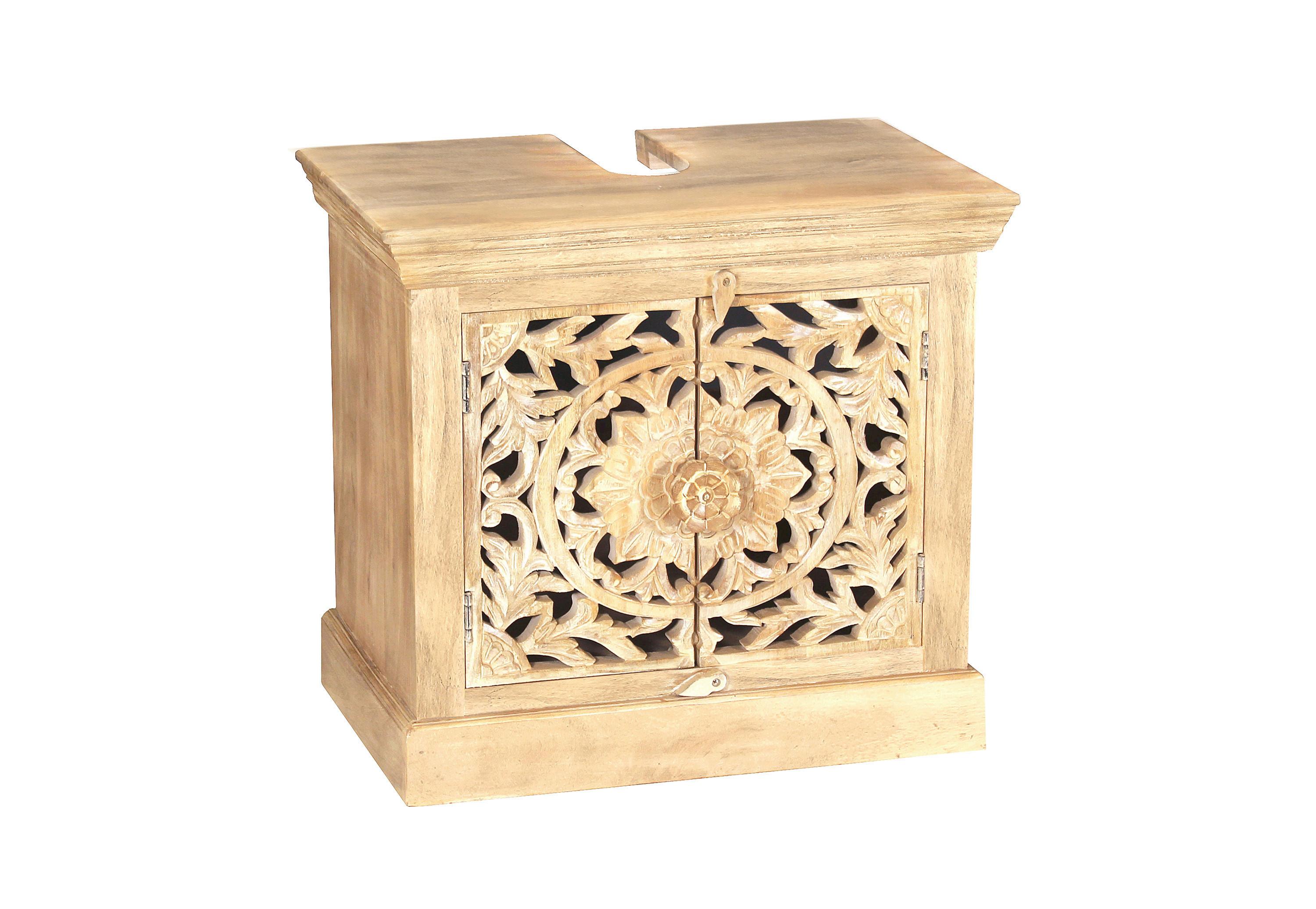 Unterschrank Mangoholz B: 66cm - Naturfarben, Design, Holz (66/60/41cm) - MID.YOU
