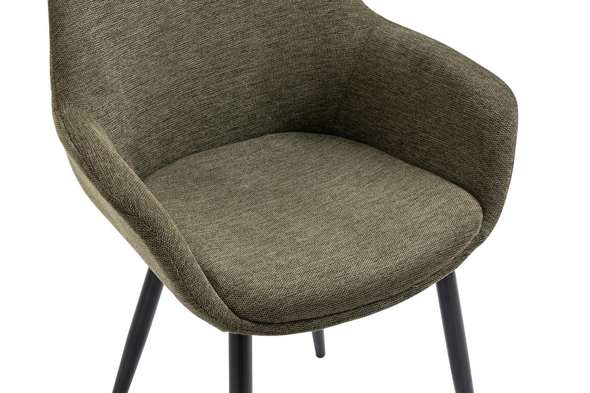 Tischgruppe Grün/Walnussfarben 180 cm - Walnussfarben/Grün, MODERN, Holz/Textil (180/90/75cm) - Livetastic