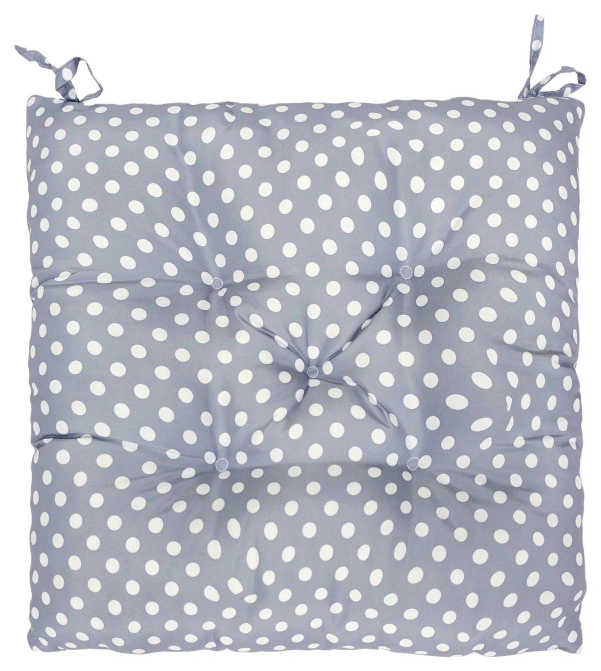 Sitzkissen Dot  - 2er Pack - Silberfarben, MODERN, Textil (40/40/4cm) - Luca Bessoni