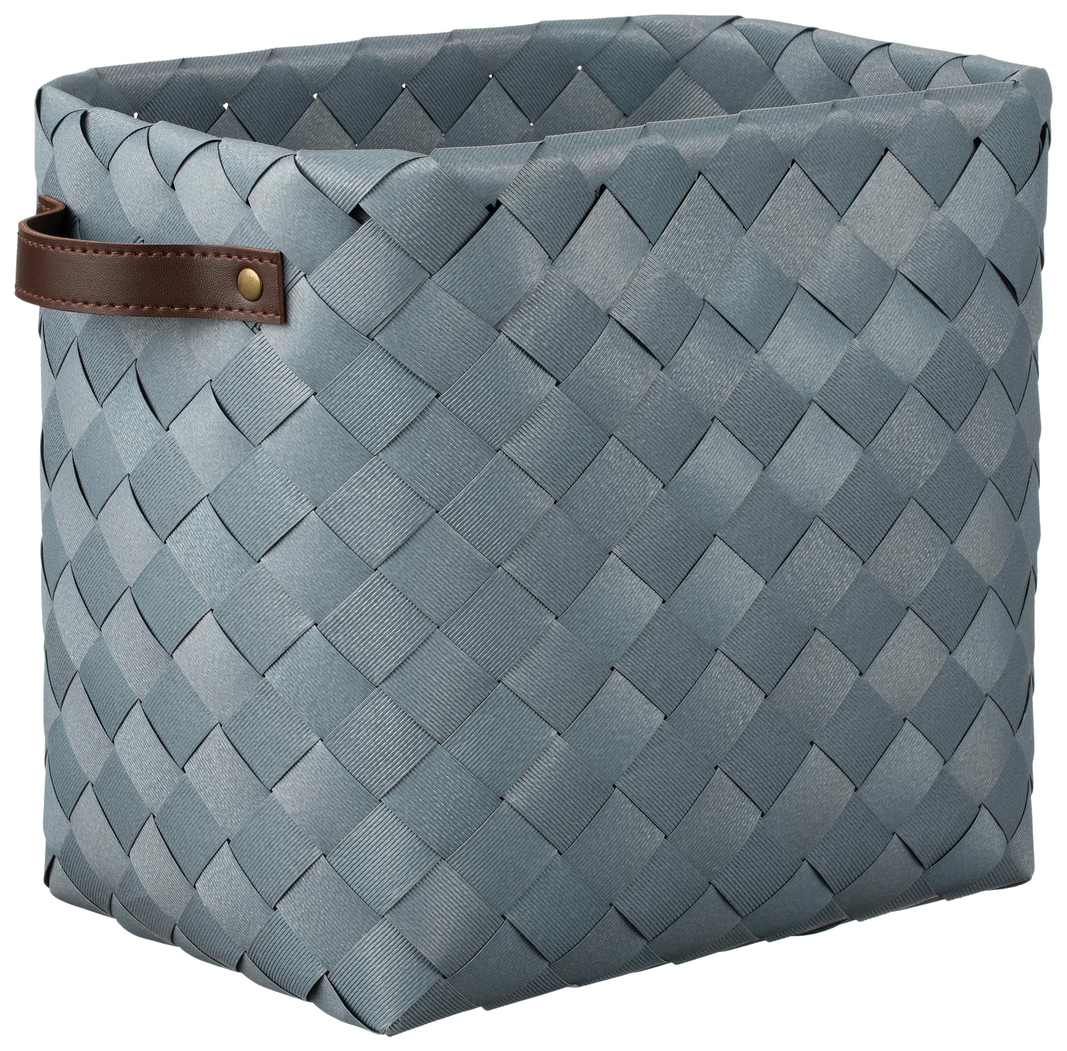 Aufbewahrungsbox Julius - Blau/Braun, KONVENTIONELL, Kunststoff (18/26/24cm) - James Wood