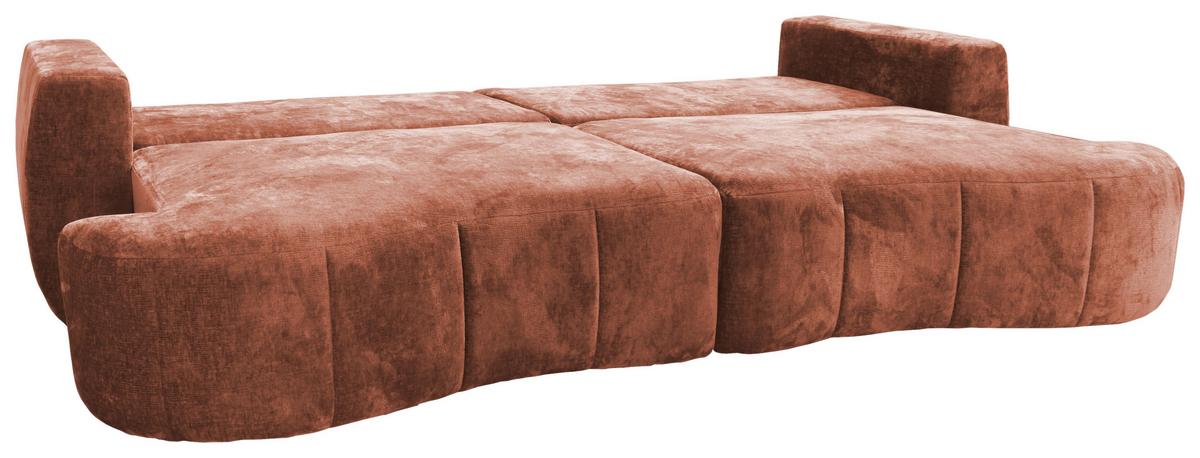 Boxspringsofa Berg - Rostfarben/Schwarz, Trend, Textil (292/71-99/127cm) - Livetastic