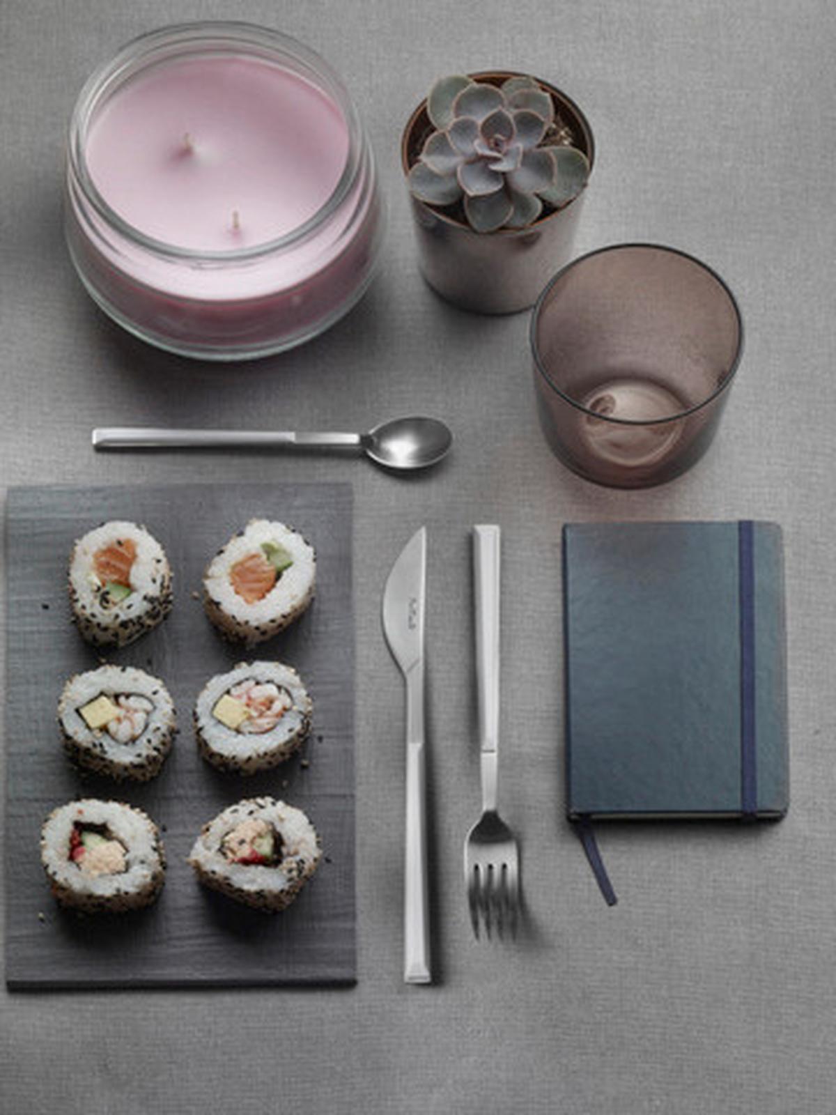 sada príborov SUSHI PRO - biela/farba ušľachtilej ocele, Basics, kov/plast - Pintinox