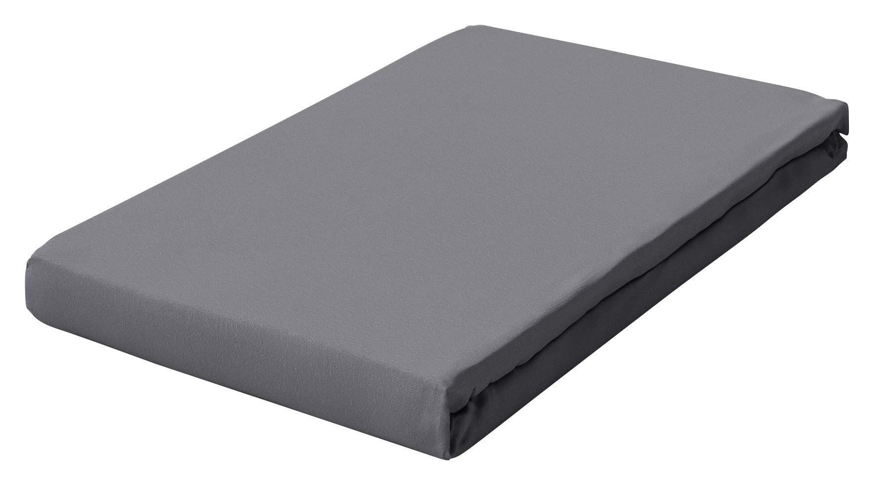 Topper-spannleintuch Pure Topper - Grau, Basics, Textil (90-100/190-220cm) - Schlafgut