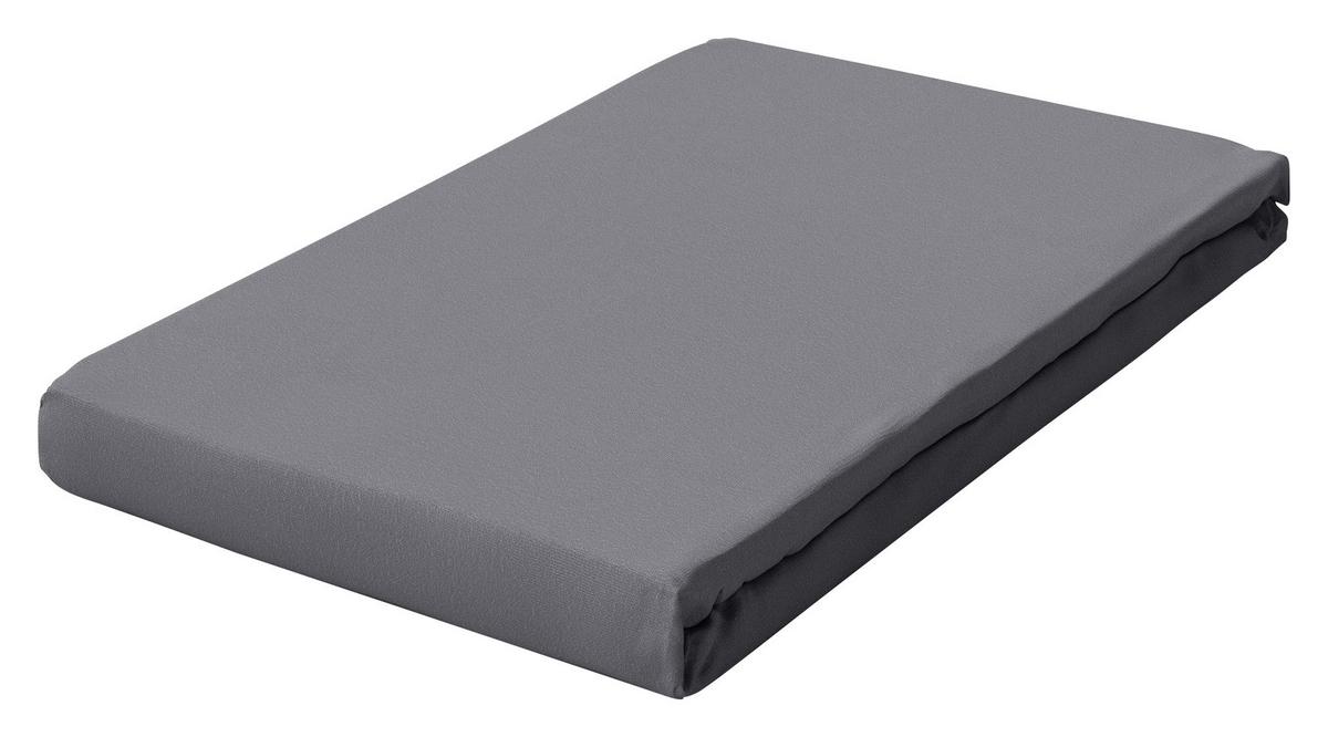 Topper-spannleintuch Pure Topper - Grau, Basics, Textil (90-100/190-220cm) - Schlafgut