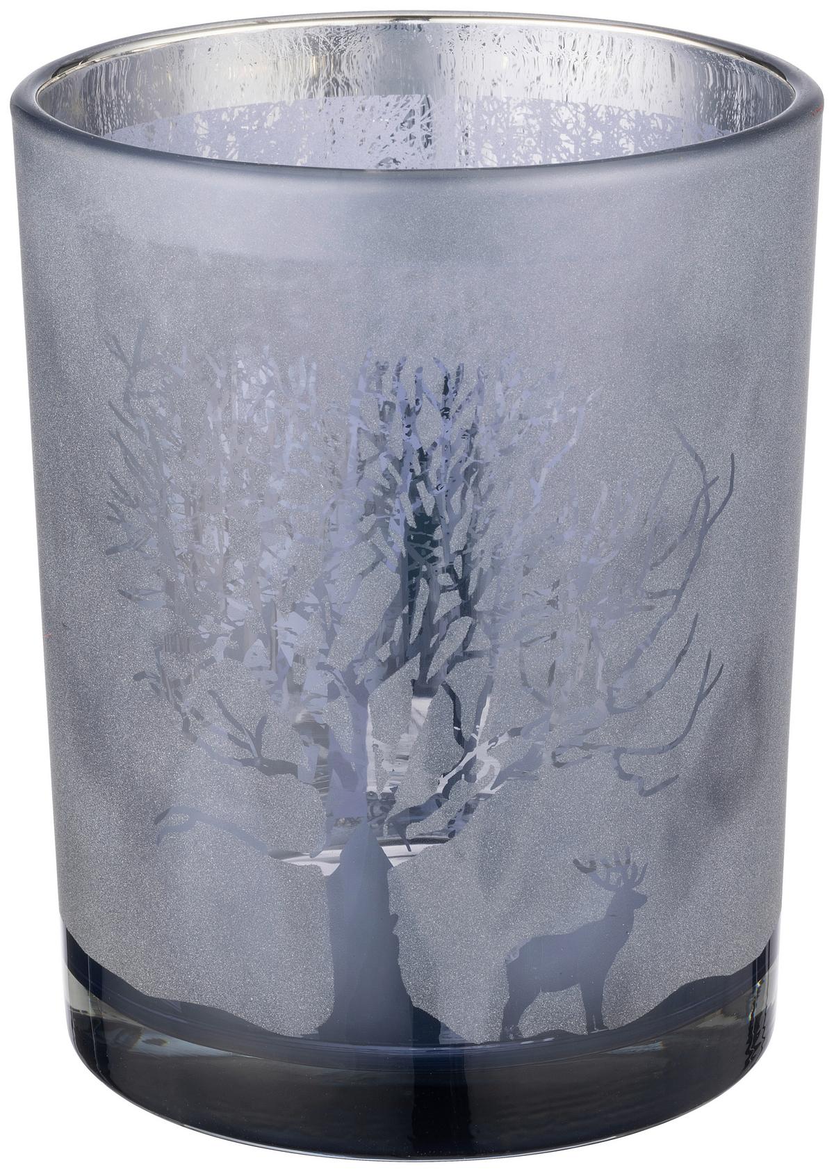 Teelichtglas Nadine - Lila, KONVENTIONELL, Glas (10/12,5cm) - Luca Bessoni