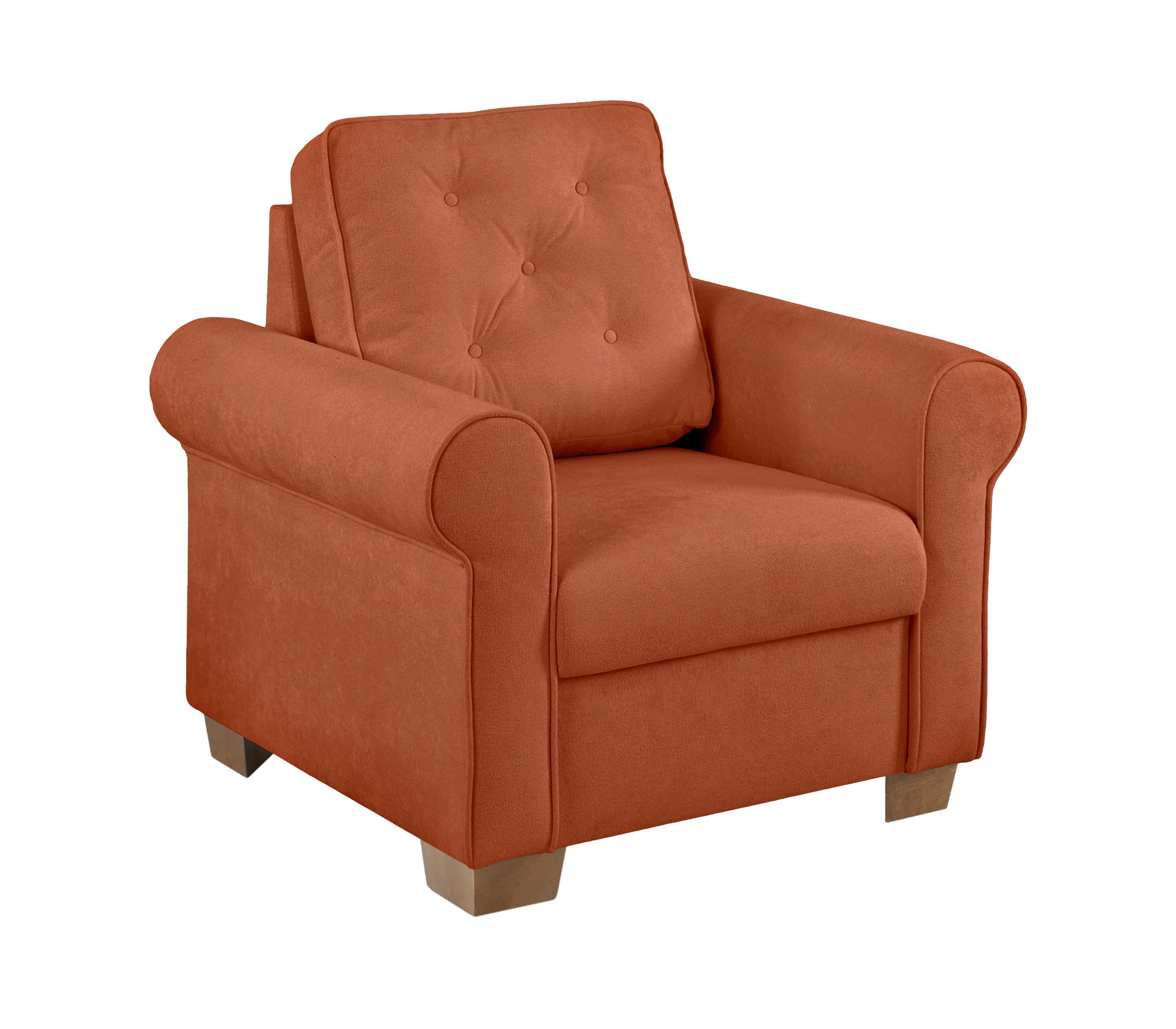 Sessel Arles, Rostfarben 25 B: 93 Cm - Rostfarben/Buchefarben, Design, Textil (93/89/82cm) - MID.YOU