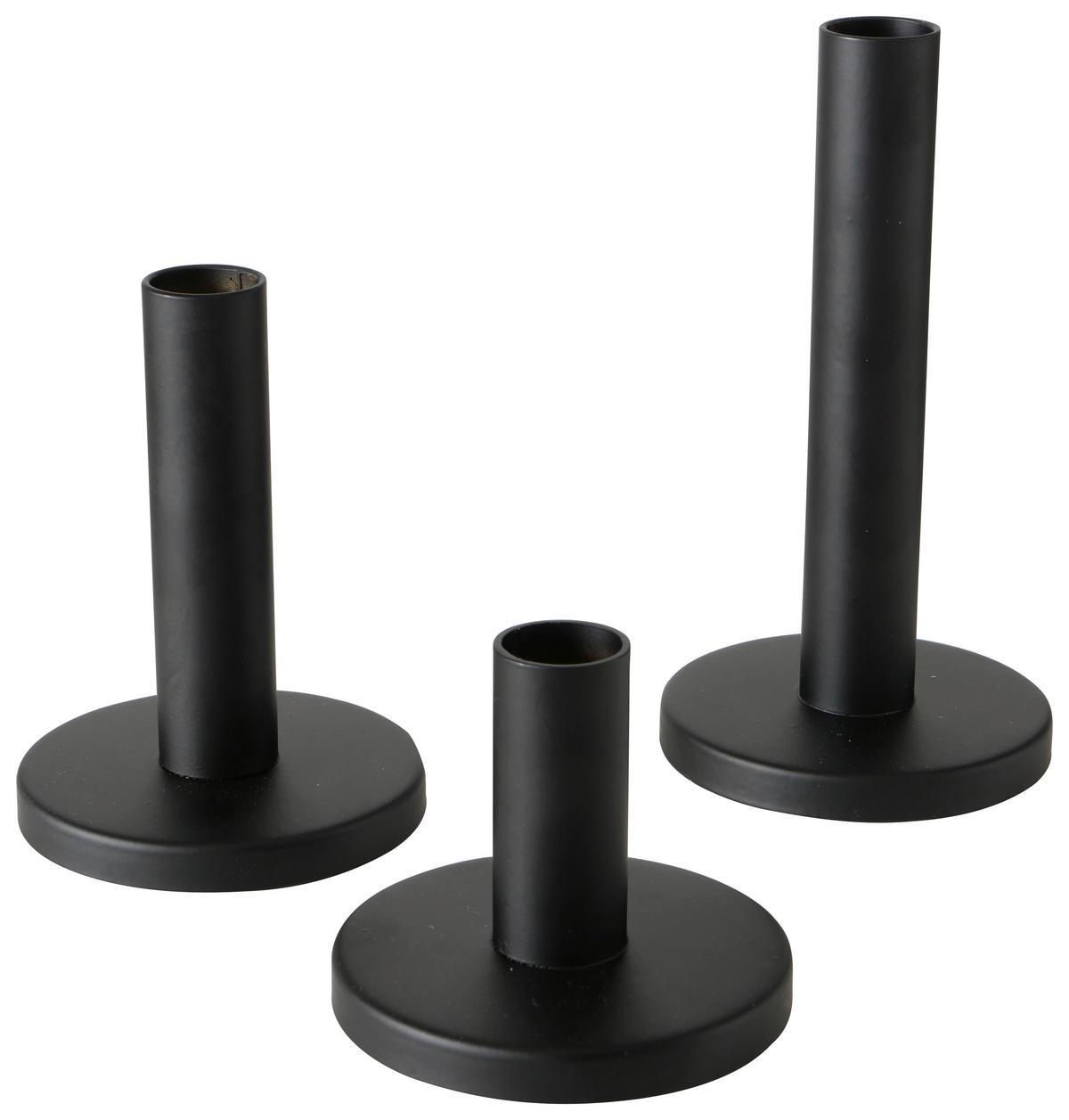 STOJAN NA SVÍČKY - SADA MALKO I PAZ- - černá, Basics, kov - Modern Living