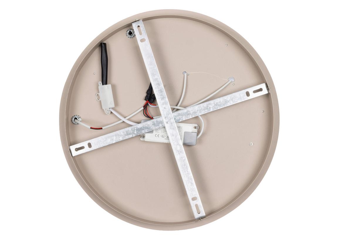 LED-DECKENLEUCHTE 40W, 220-240V - Sandfarben/Transparent, Basics, Kunststoff/Metall (72/70/12,5cm) - Luca Bessoni