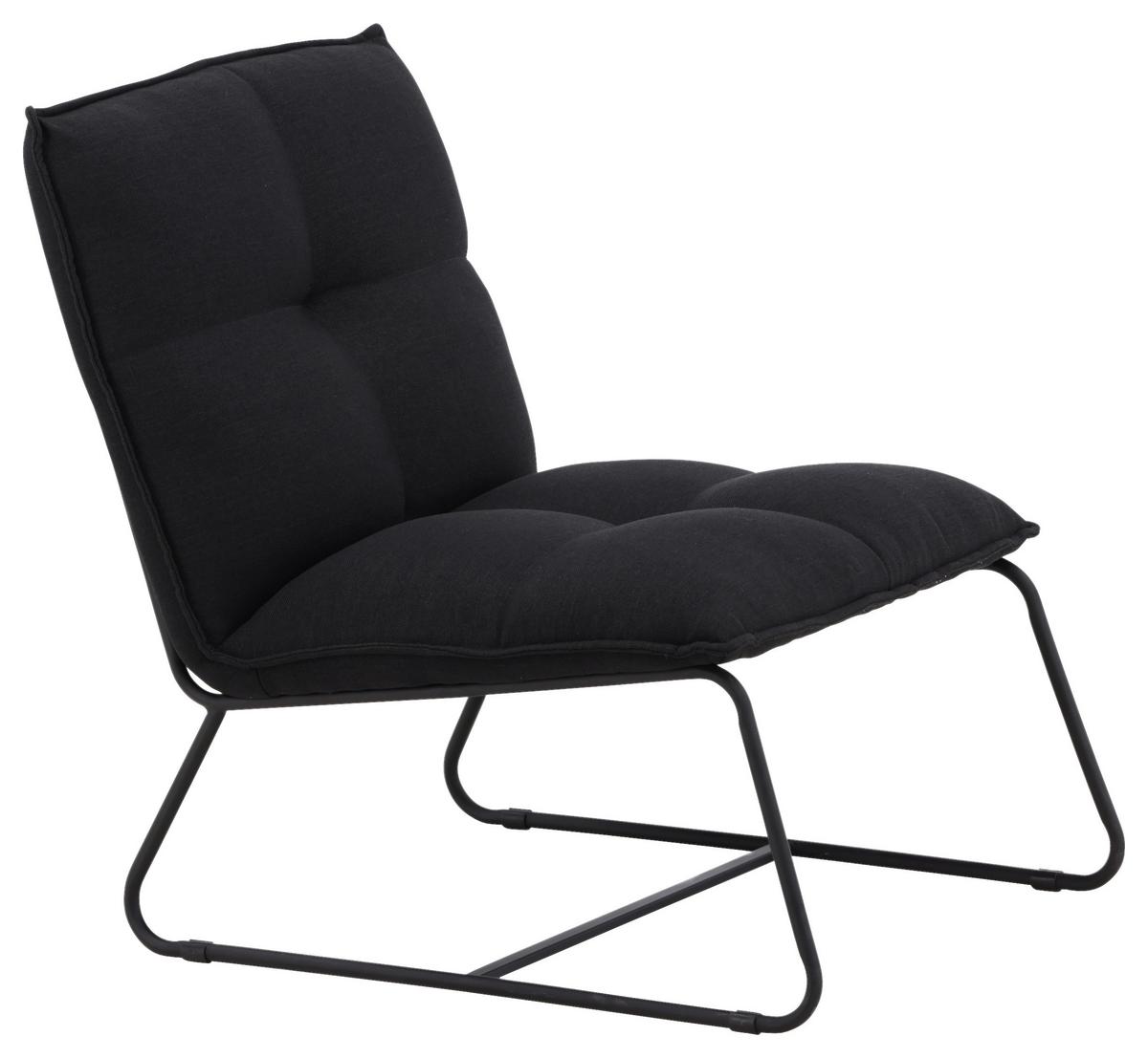 Sessel Madison - Schwarz, Design, Textil/Metall (62/78/83cm) - Livetastic