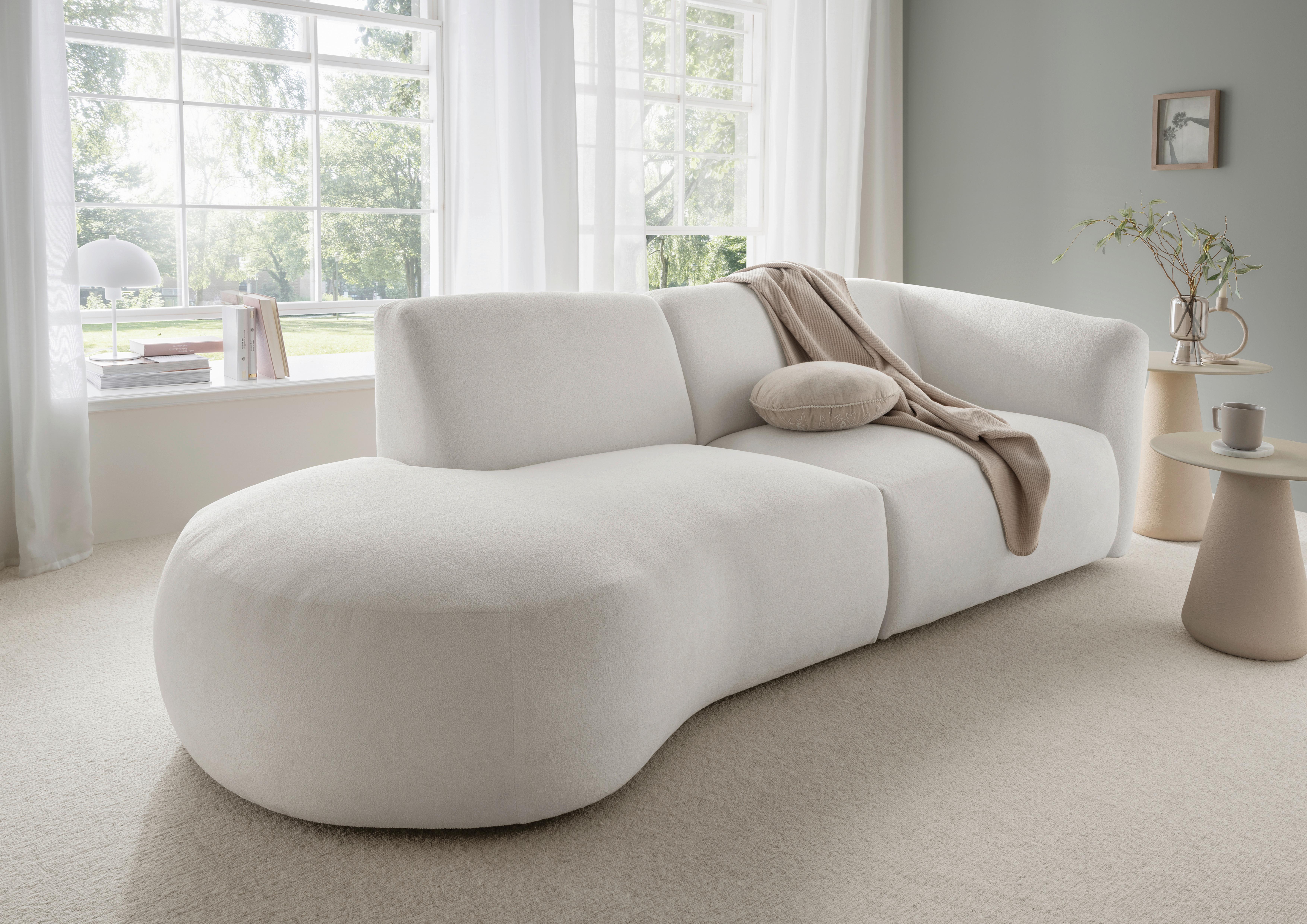 Ecksofa Jesi, Beige S: 238x107 Cm - Beige/Schwarz, MODERN, Textil (238/107cm) - Livetastic