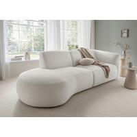 Ecksofa Jesi, Beige S: 238x107 Cm - Beige/Schwarz, MODERN, Textil (238/107cm) - Livetastic