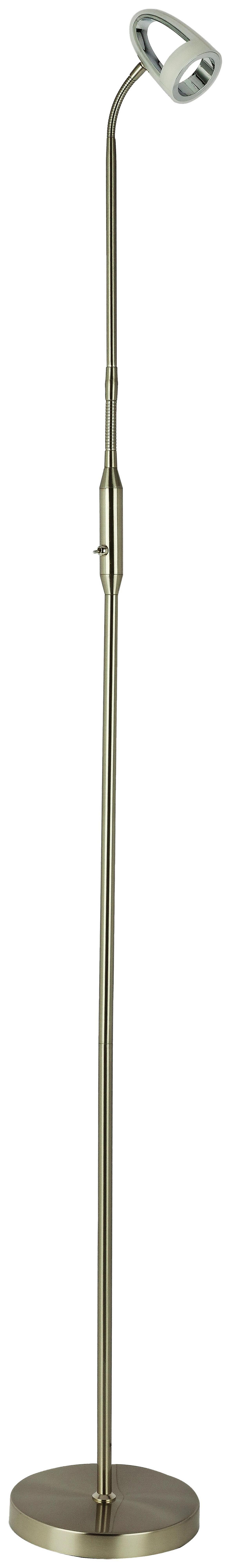 LED-Stehleuchte Tara - Chromfarben, Design, Kunststoff/Metall (20/162cm)