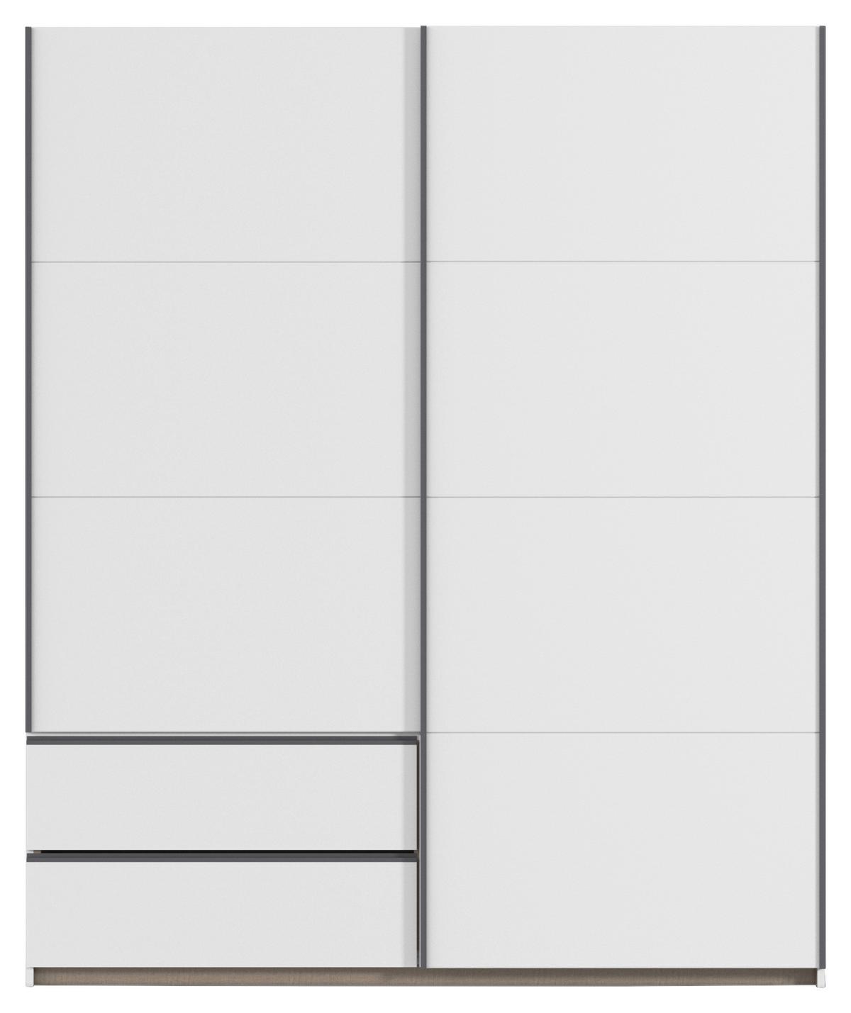 Schwebetürenschrank Stoke Weiß B: 175 cm - Weiß, MODERN, Holzwerkstoff (175/210/59cm) - Rauch Möbel