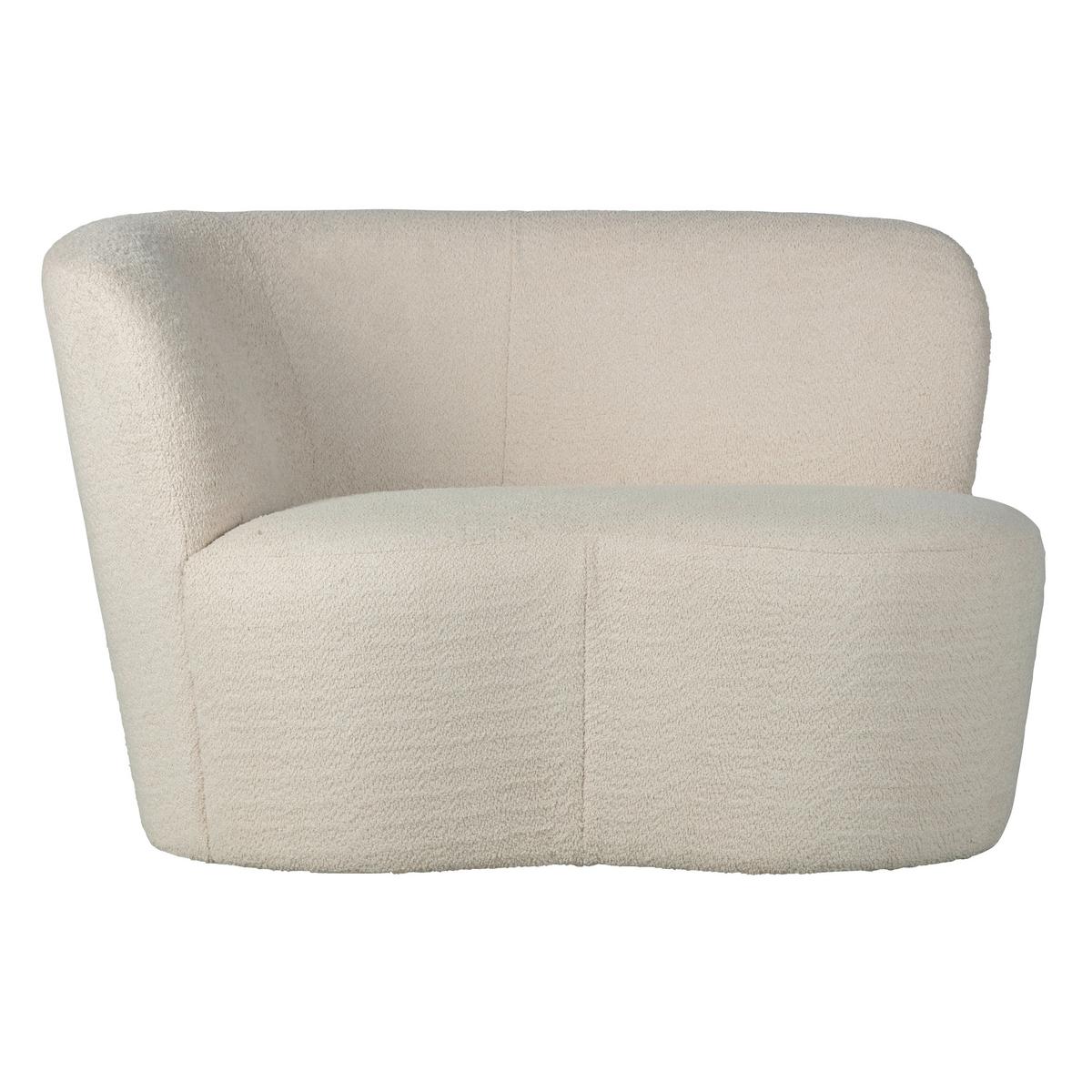 RÉCAMIERE Stone Creme B: 112cm - Creme/Schwarz, MODERN, Textil (112/73/80cm) - Livetastic