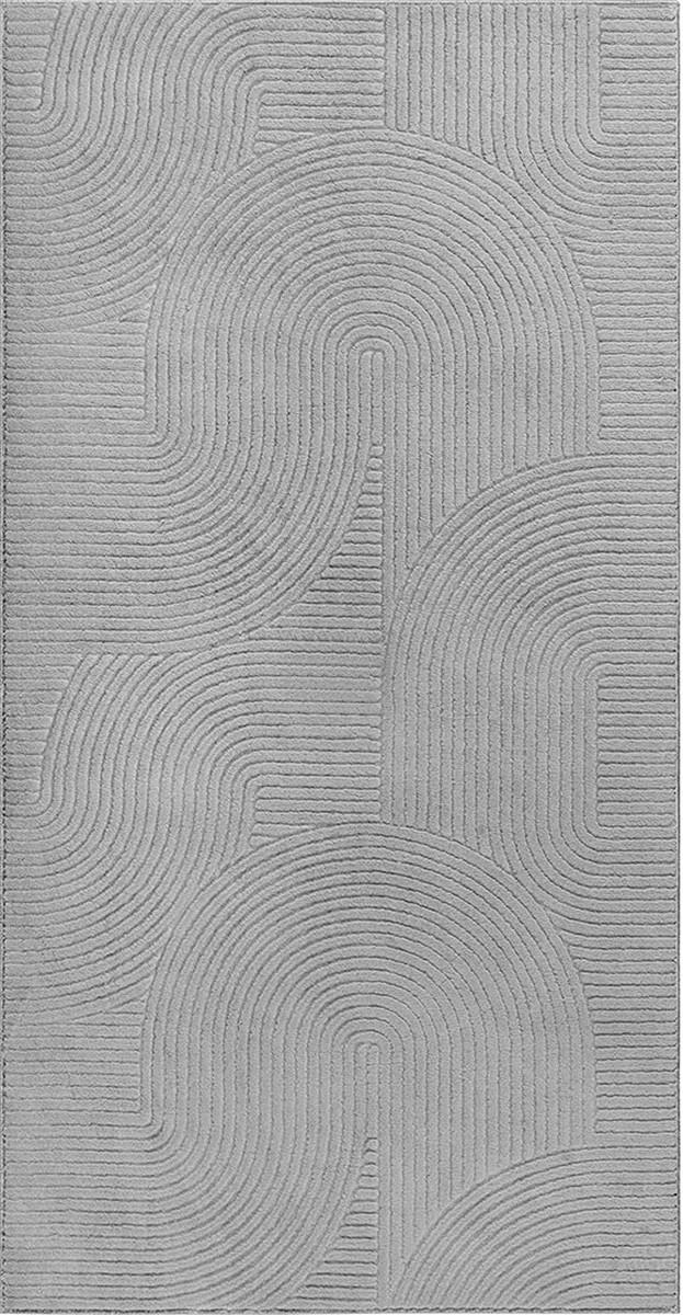 Webteppich Stilo - Grau, KONVENTIONELL, Textil (80/300cm)