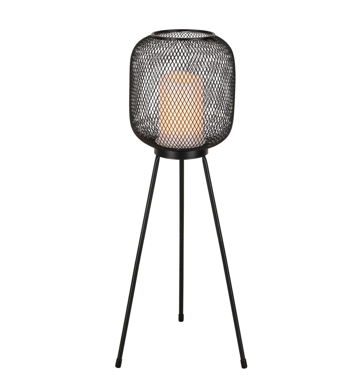 Stolní svítidlo Upu, P/V:23/58cm, černá - bílá/černá, Romantický / Rustikální, kov/plast (23/58cm) - Modern Living