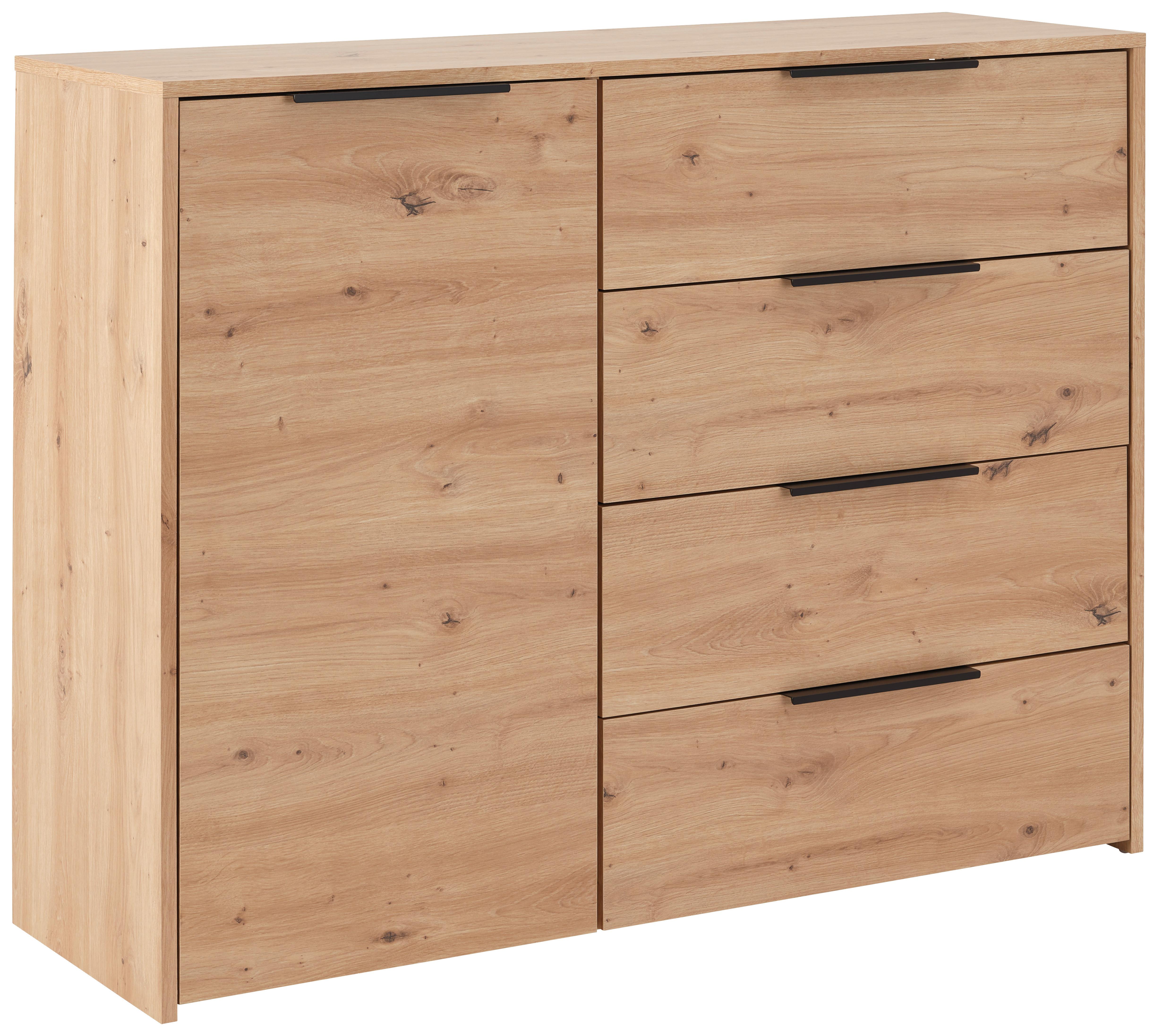 Kommode, Eichefarben Sion 1 - Eiche Artisan, MODERN, Holzwerkstoff (114,6/93,4/38cm)
