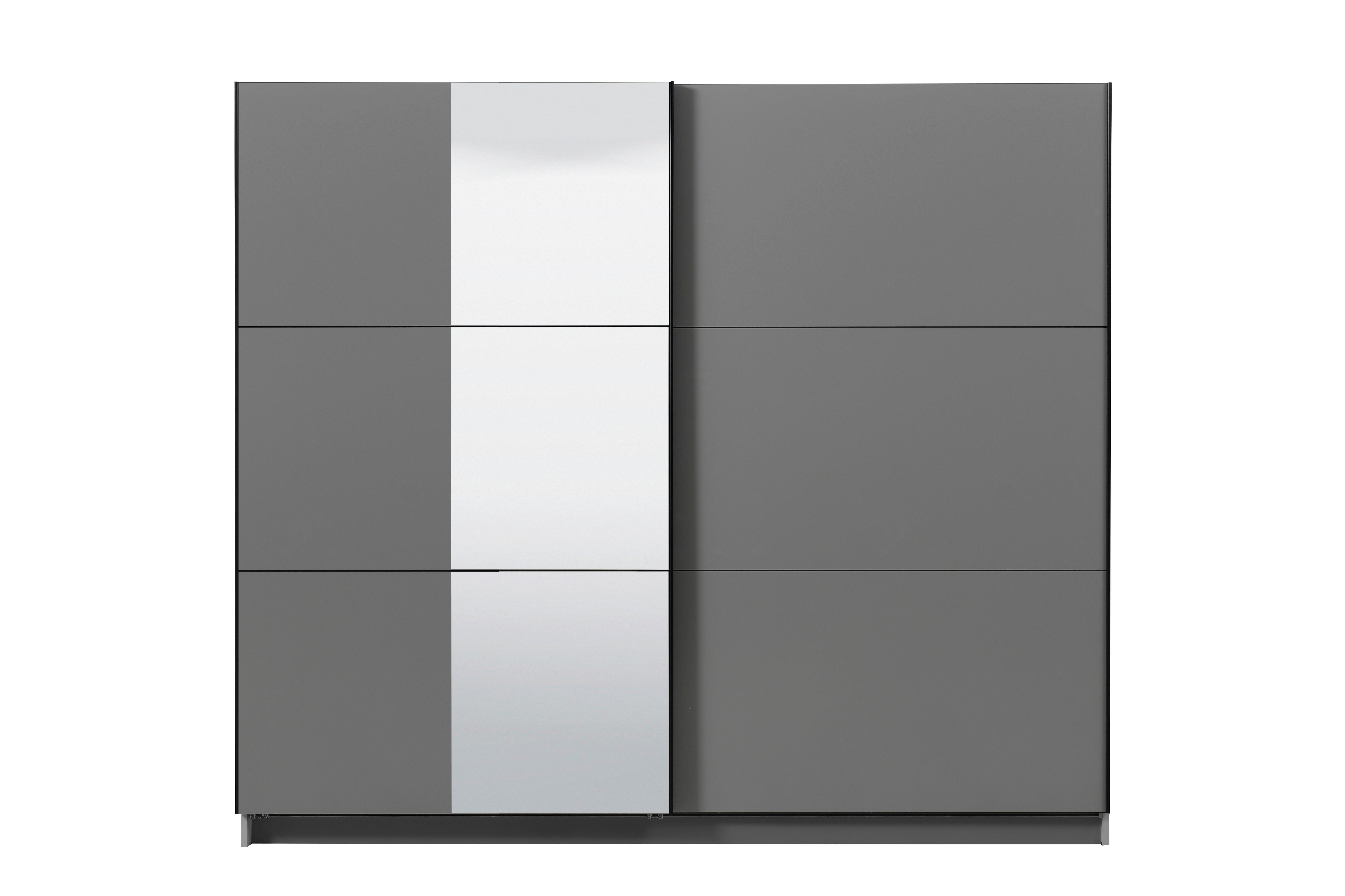 Tolóajtós Szekrény Sierra 236/210 Cm - antracit, Basics, faalapú anyag (236,5/210/62,5cm)