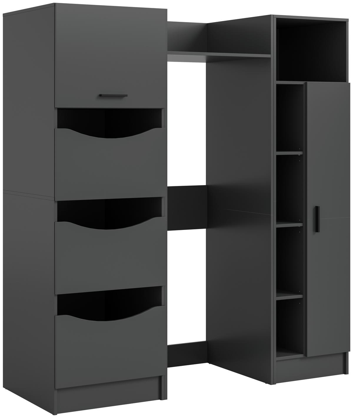 Hauswirtschaftsraum Free Anthrazit B: 176cm - Anthrazit, Basics, Holzwerkstoff (176/195/68cm) - MID.YOU