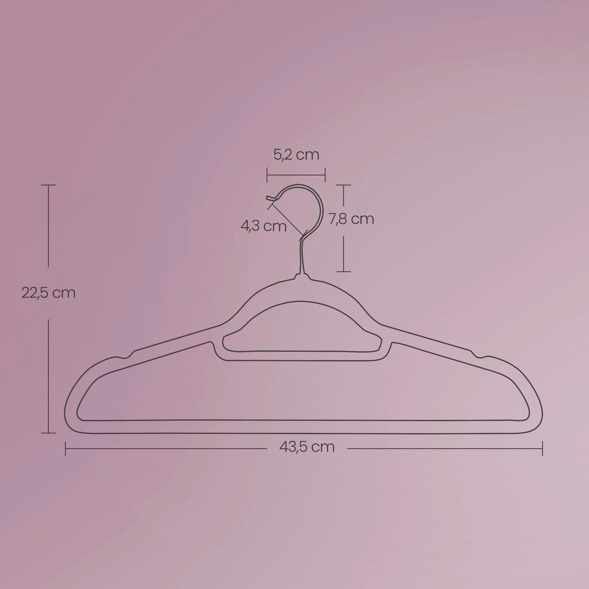 Kleiderbügel Pink B: 42,7 cm - Pink, Basics, Kunststoff/Metall (42,7/22/0,6cm)