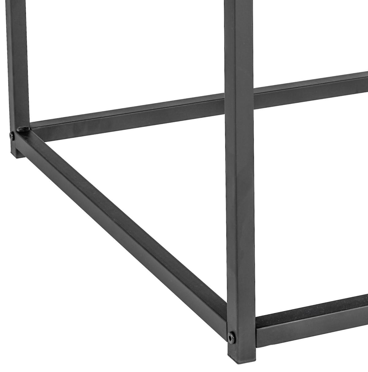 Dohányzóasztal Jungle - fekete/szürke, Modern, faalapú anyag/fém (100/48/60cm)