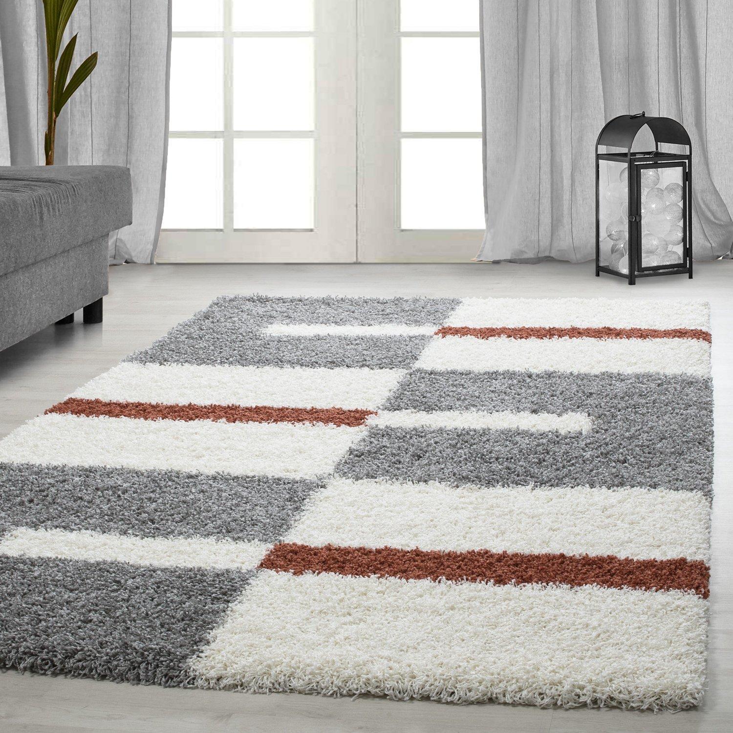 Hochflor Teppich Terra Cotta Gala 280x370 cm - Terracotta, Design, Textil (280/370cm)