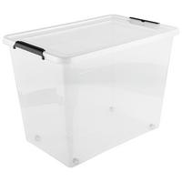 box s víkem ACTION - CA. 80L -TOP- - černá/průhledné, Konvenční, plast (58/39/43cm) - Based