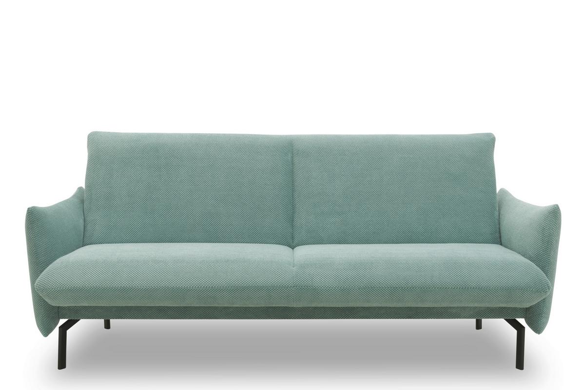Schlafsofa Mintgrün B: 234 Cm - Schwarz/Mintgrün, Design, Textil (234/102/95cm) - MID.YOU