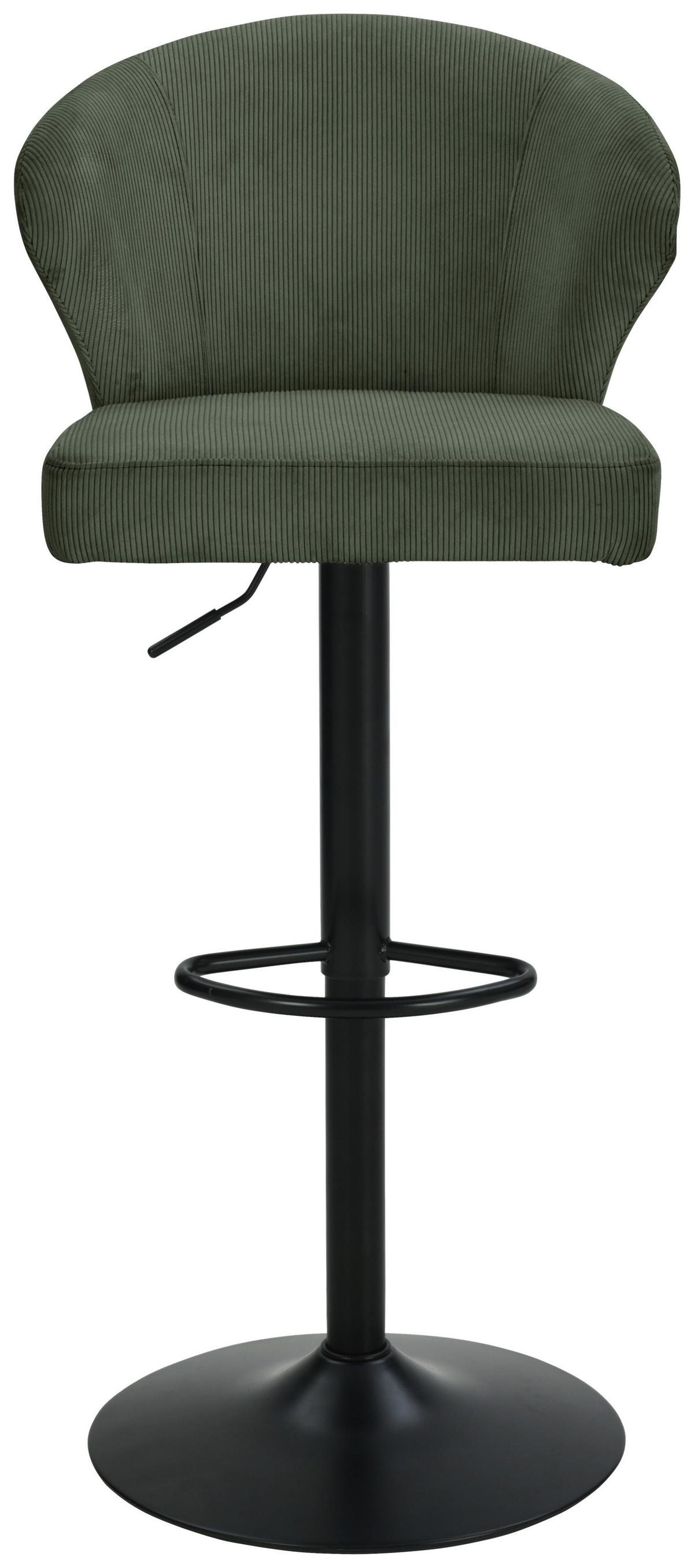 BAROVÁ ŽIDLE JANA - černá/zelená, Moderní, kov/dřevo (55/1160/58cm) - Based