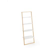 Standregal Bambus/weiß B: 61,3 Cm - Eichefarben/Weiß, Design, Holzwerkstoff (61,3/164/36,5cm) - MID.YOU