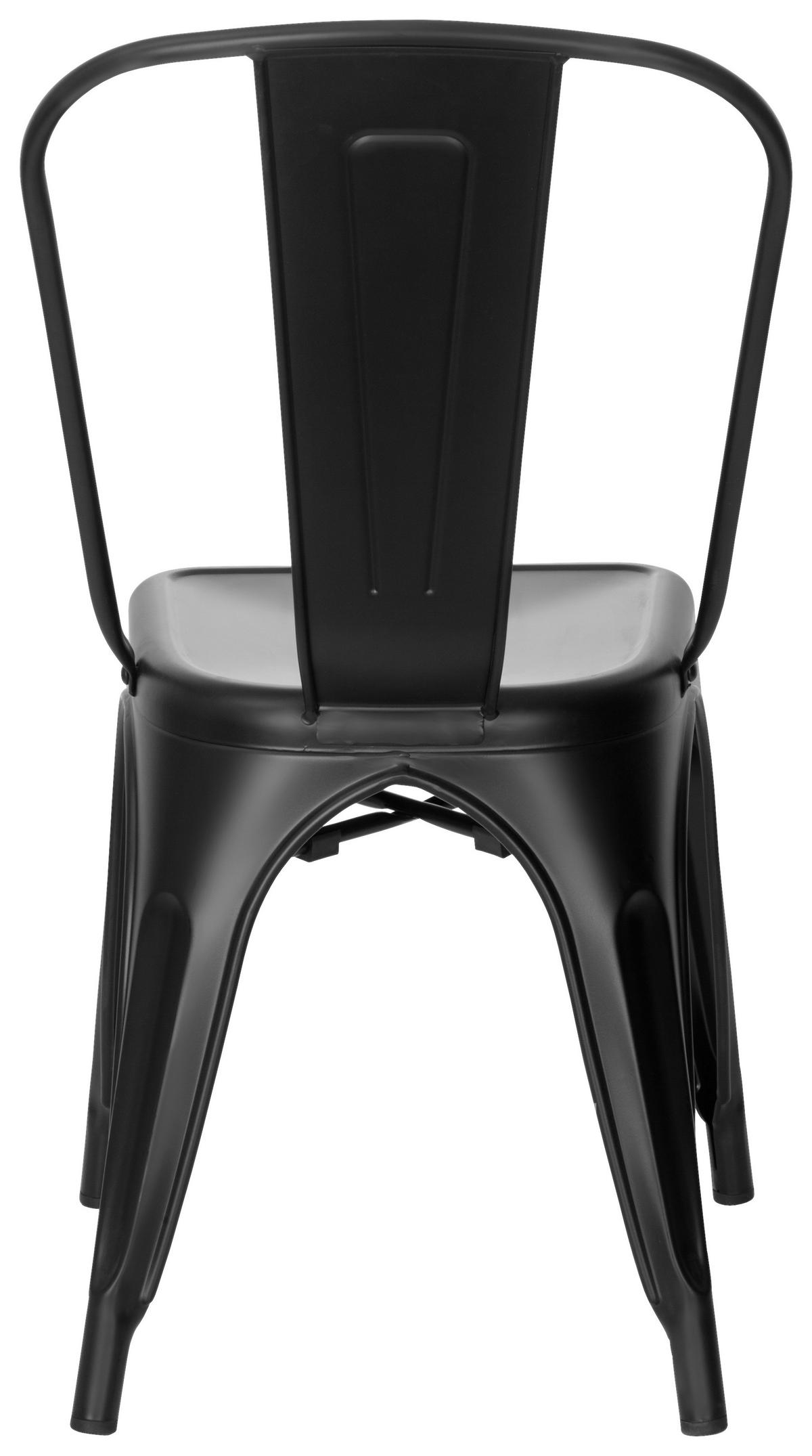 Stuhl Vantaggio Brush Stapelbar Schwarz Bis 150 Kg - Schwarz, Basics, Metall (44/84/54cm) - MID.YOU