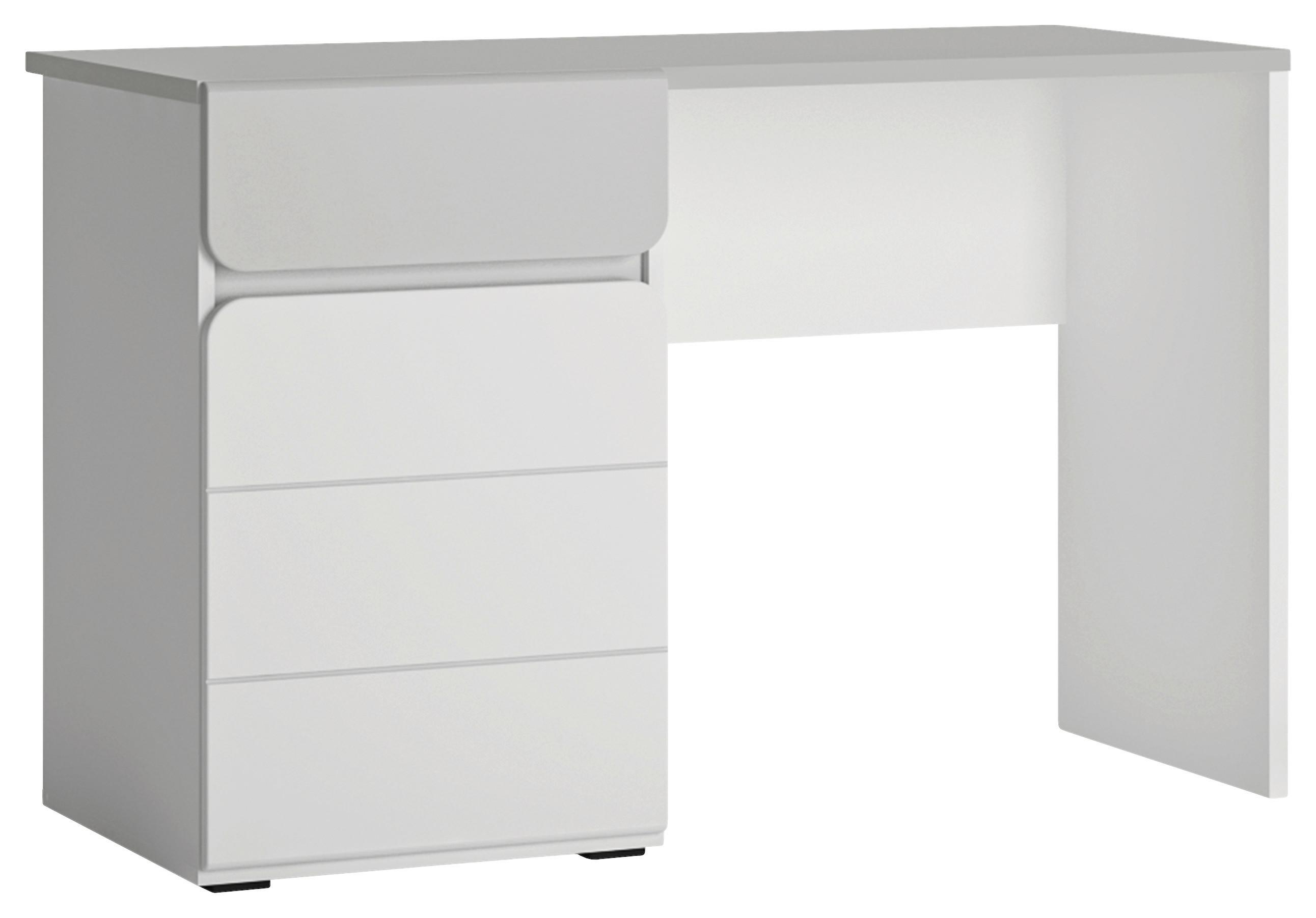 Psací stůl FLEXI barva bílá/šedá - šedá/bílá, Moderní, kompozitní dřevo (118/77/54cm) - Premium Living