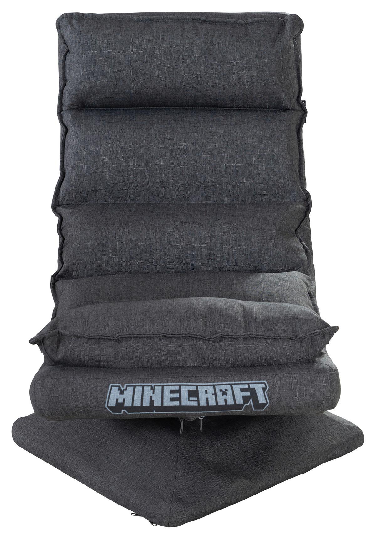 Polstersessel Klappbar Minecraft Stoffbezug Grau - Grau, MODERN, Textil/Metall (59/83/59cm) - Minecraft