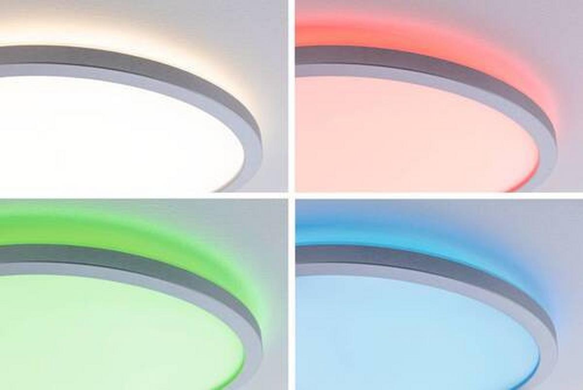 LED-Paneel Ø 29,3 cm Rund dimmbar - Chromfarben, Basics, Kunststoff (29,3cm) - Paulmann