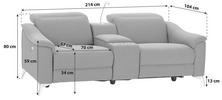 Heimkino-Sofa Nightline - Chromfarben/Grau, MODERN, Textil/Metall (214/80/104cm) - MID.YOU
