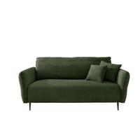 3-sitzer-sofa Vanilla Dunkelgrün - Dunkelgrün/Schwarz, Design, Textil (201/97/102cm) - Livetastic