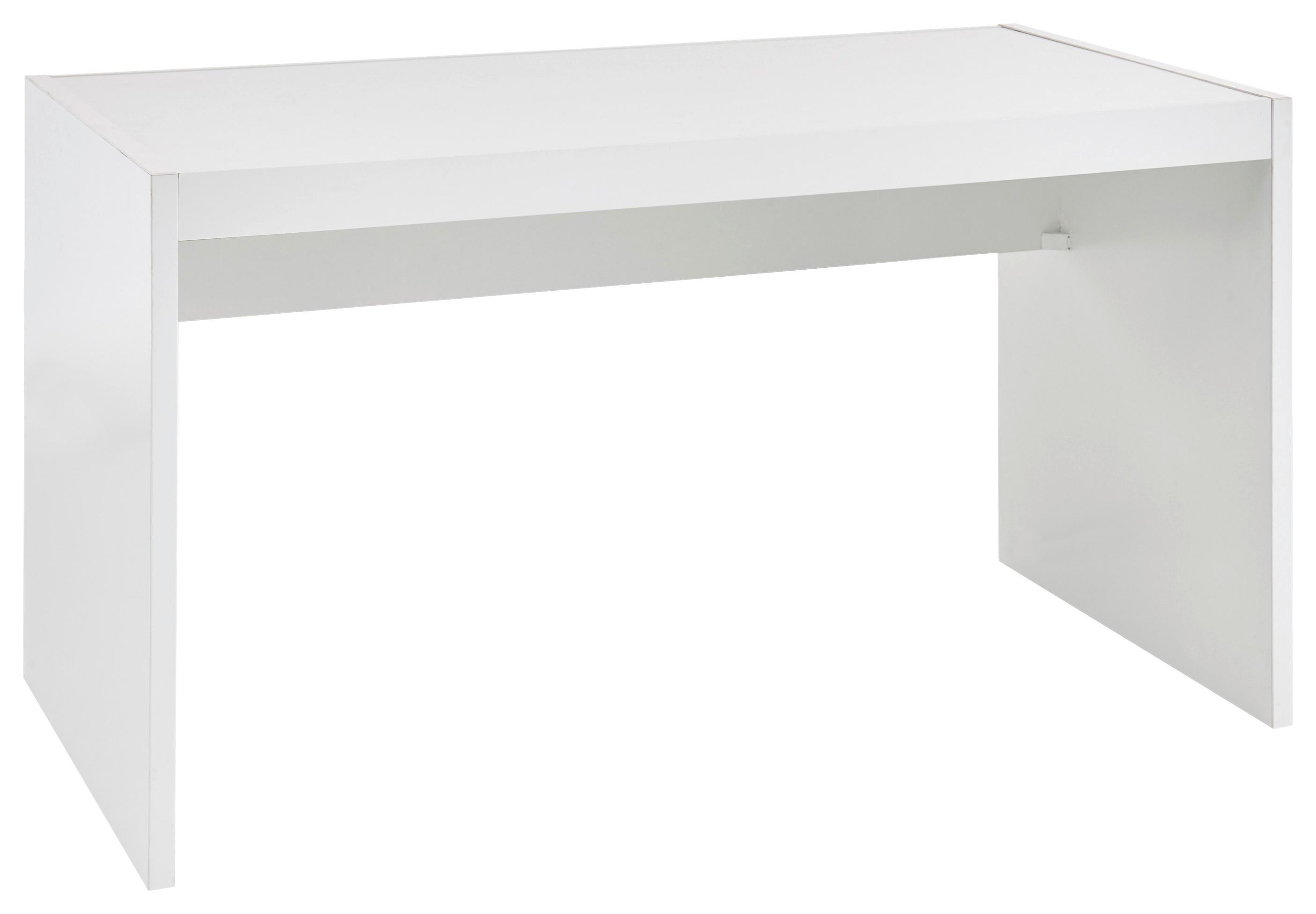 Jugendschreibtisch B 135cm H 74,5cm Alaska, Weiß - Weiß, KONVENTIONELL, Holzwerkstoff (135/70/74,5cm) - MID.YOU