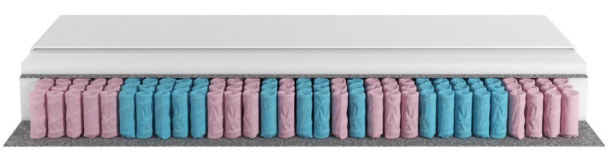 Boxspringbett mit Topper 180x200 cm King De Luxe-F - Anthrazit/Silberfarben, KONVENTIONELL, Textil (180/115/210cm) - MID.YOU