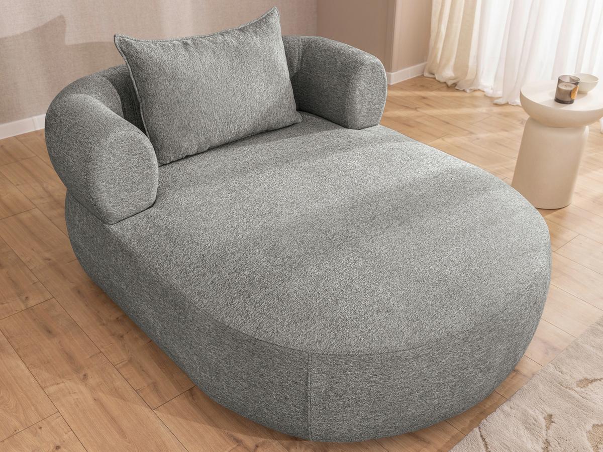 XXL-Sessel Ferro Grau B: 122 cm - Schwarz/Grau, Design, Textil (122/76/156cm) - Livetastic