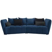 Boxspringová pohovka SOFI, tmavě modrá, tmavě šedá - šedá/černá, Moderní, textil (294/93/152cm) - Premium Living