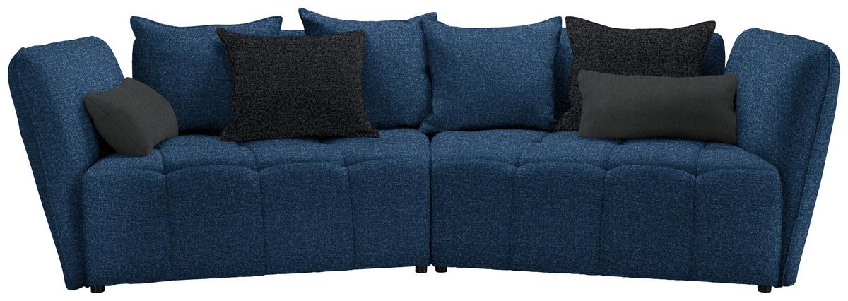 Boxspringová pohovka SOFI, tmavě modrá, tmavě šedá - šedá/černá, Moderní, textil (294/93/152cm) - Premium Living