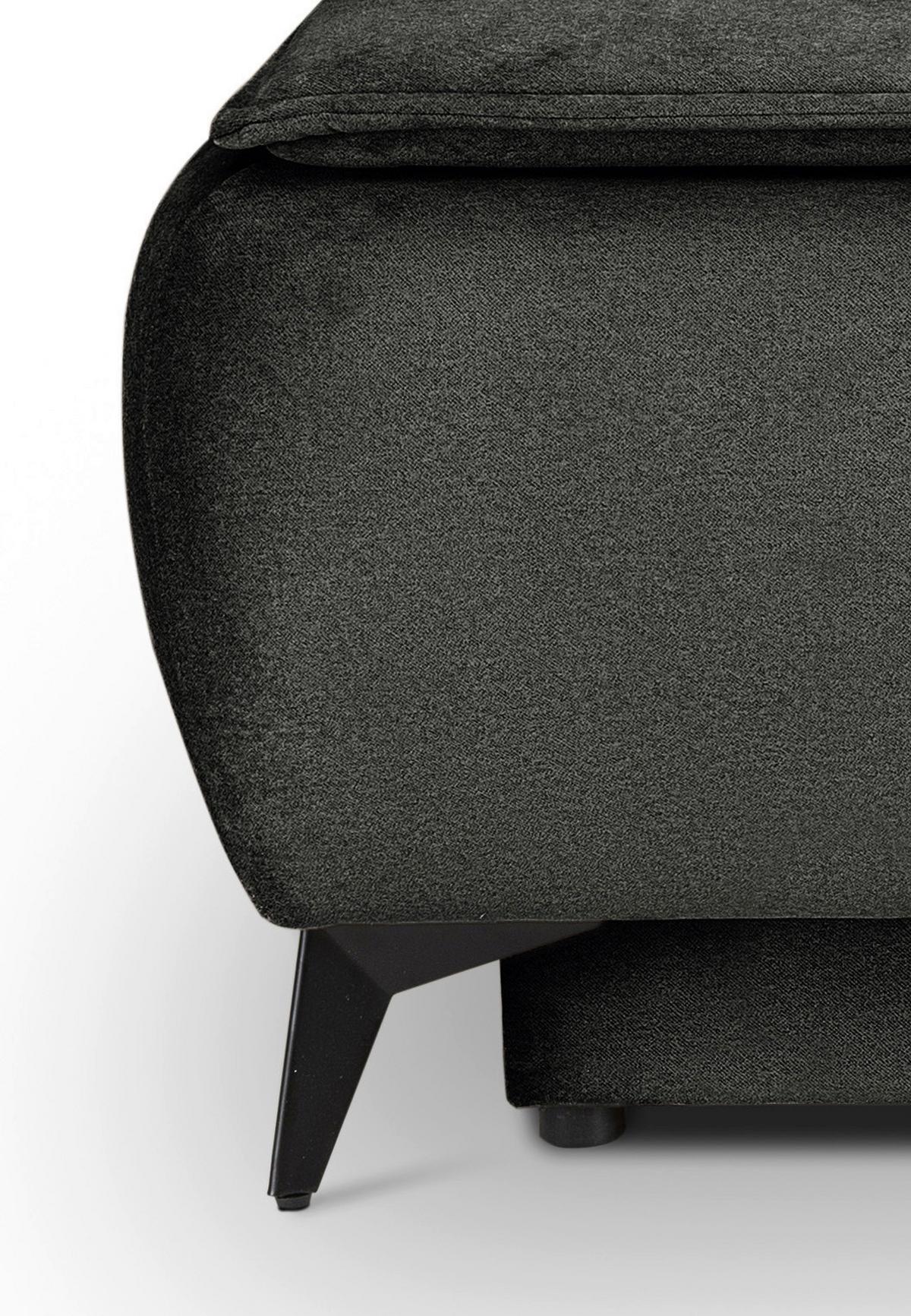 Schlafsofa Sendi Greige B: 210cm - Greige/Schwarz, Basics, Holz/Textil (210/103/90cm) - MID.YOU